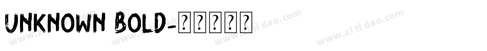 Unknown Bold字体转换